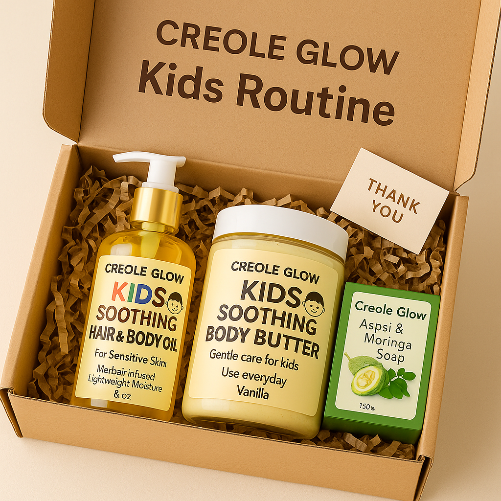 Creole Glow Kids Routine Box – Gentle Care for Sensitive Skin and Hair products