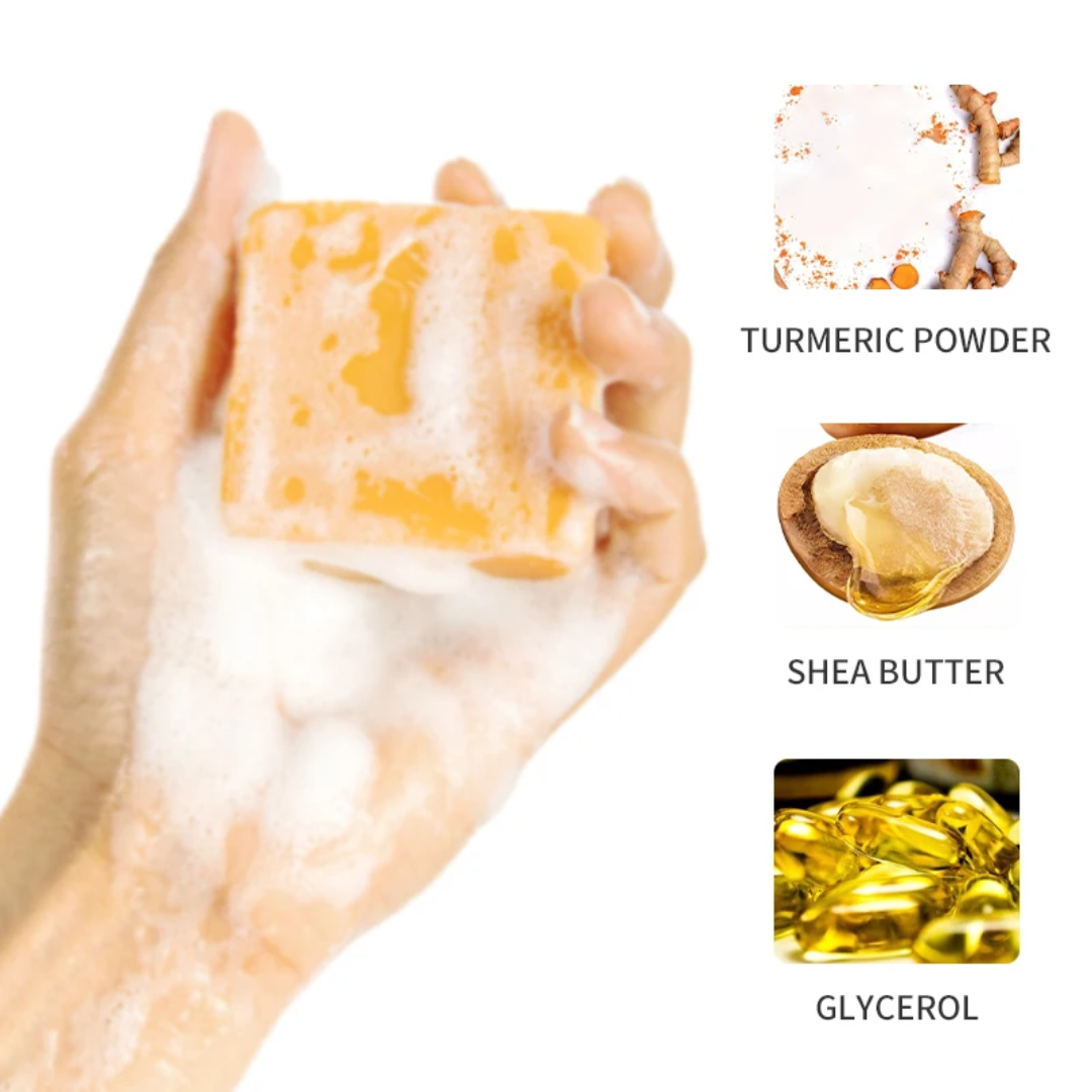 Creole Glow Turmeric Soap ✨
Our best-seller! Handmade with natural turmeric to brighten and even out skin tone 🌿💛.
✔ Helps fade dark spots
✔ Reduces acne & blemishes
✔ Leaves skin soft, smooth & glowing

Glow naturally with Creole Glow ✨