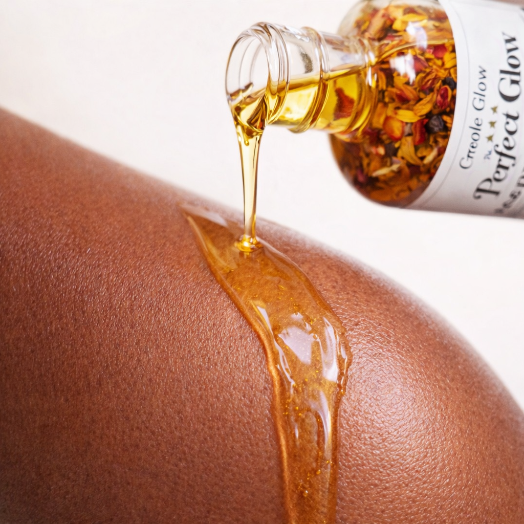 Perfect Glow Botanical Face & Body Oil Hydrating Glow Oil for Radiant Skin I Lightweight Natural Moisturizing Oil for DarkSpots| Creole Glow