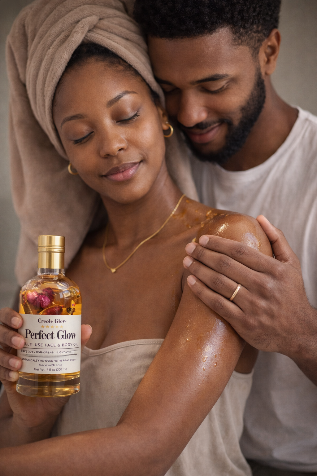 Perfect Glow Botanical Face & Body Oil Hydrating Glow Oil for Radiant Skin I Lightweight Natural Moisturizing Oil for DarkSpots| Creole Glow