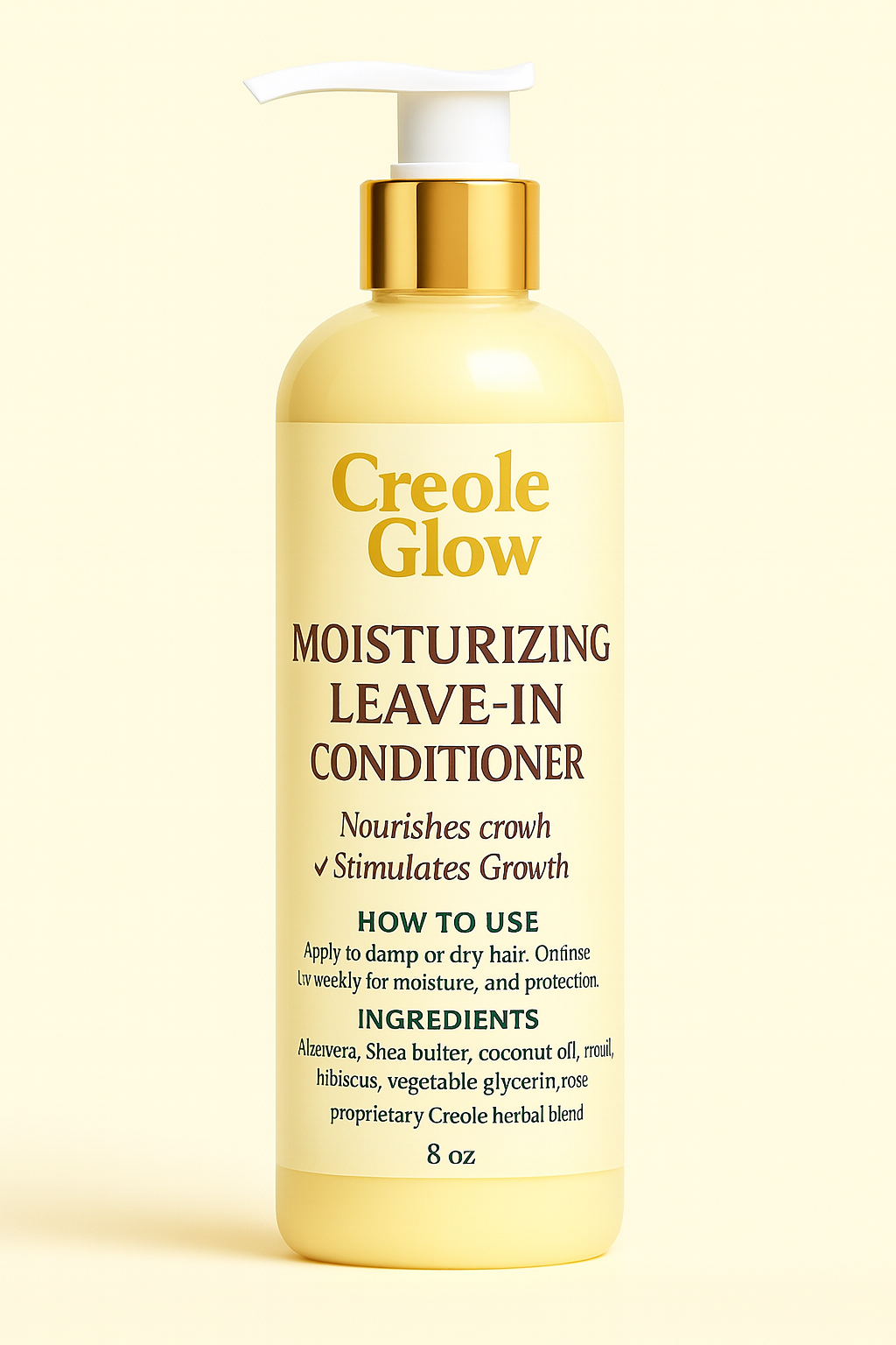 Creole Glow Moisturizing Leave-In Conditioner – 8 oz