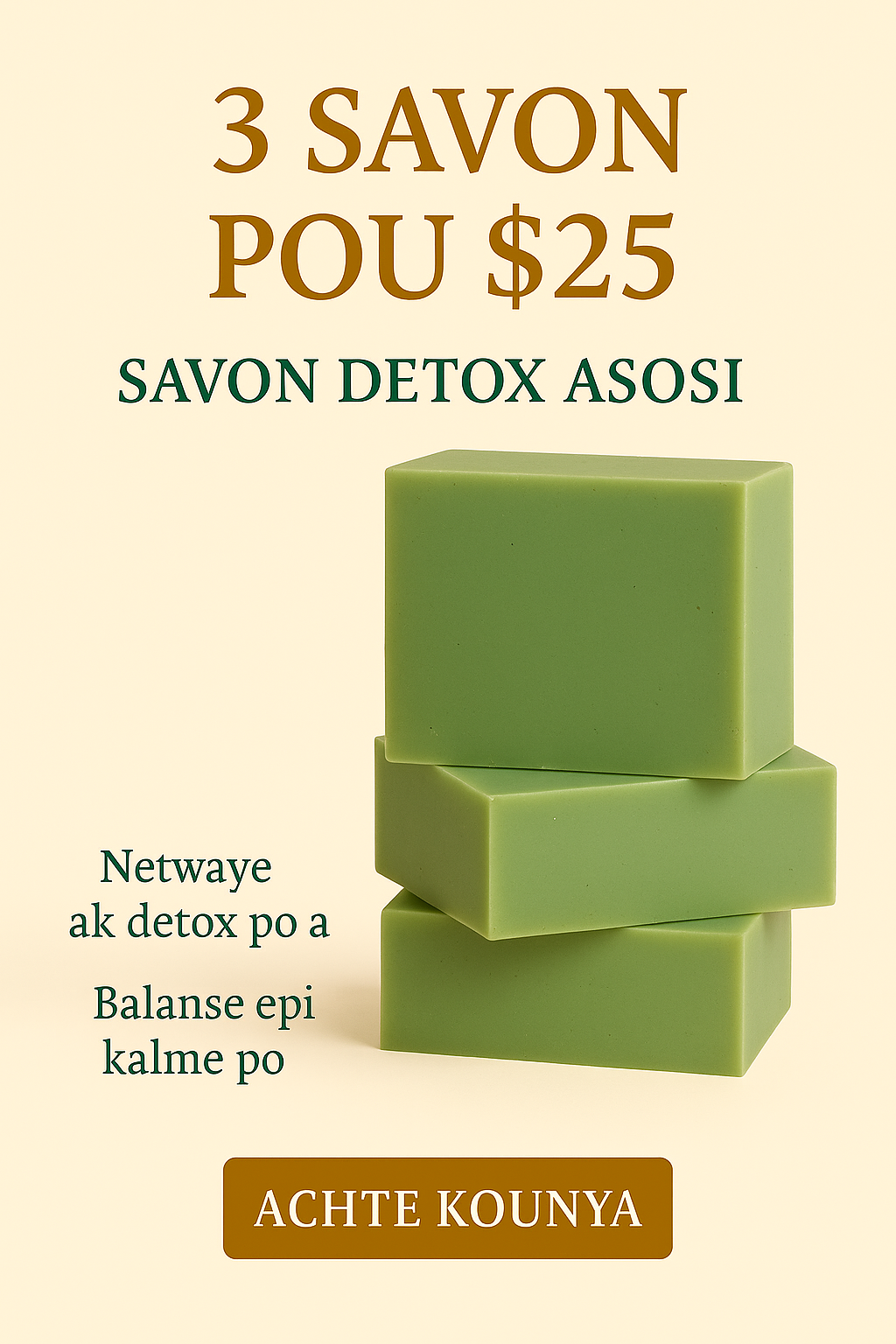 Creole Glow Asosi Soap – Cerasee & Moringa | Detox Herbal Soap | Clarifying Natural Cleanser