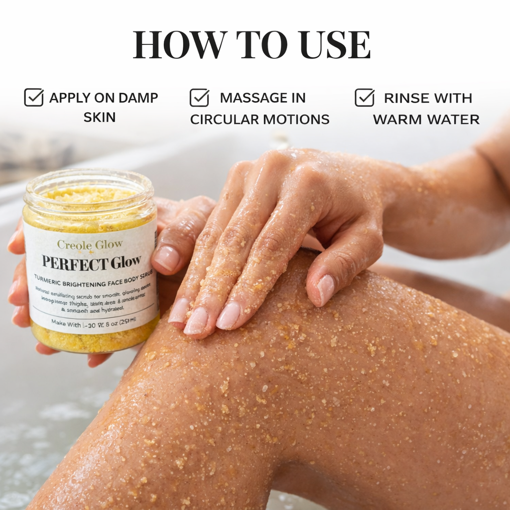Creole Glow Turmeric Scrub – Brightening & Gentle Cleanser