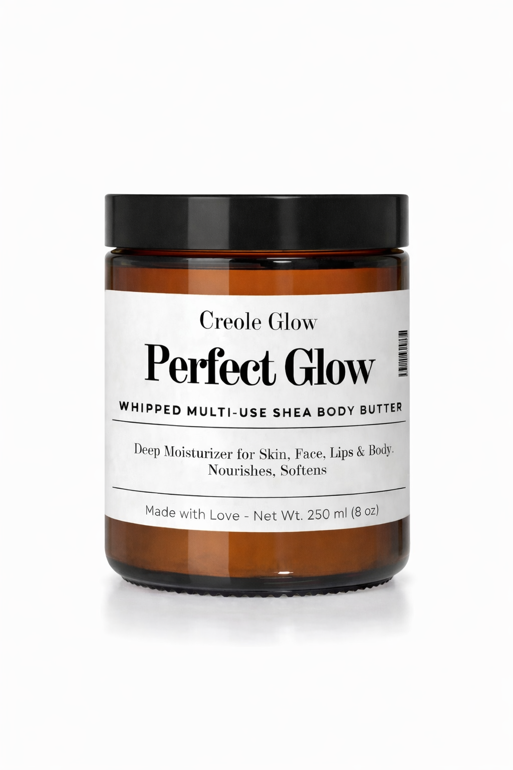 Creole Glow Perfect Glow Whipped Shea Body Butter - Deep Moisturizing Multi-Use Skin Care (Face, Lips & Body)