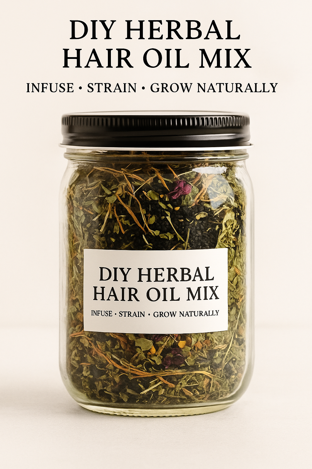 Creole Glow DIY Herbal Hair Oil Mix | 100% Natural Hair Growth Blend | Ayuverdic herbs for hair growth infusion