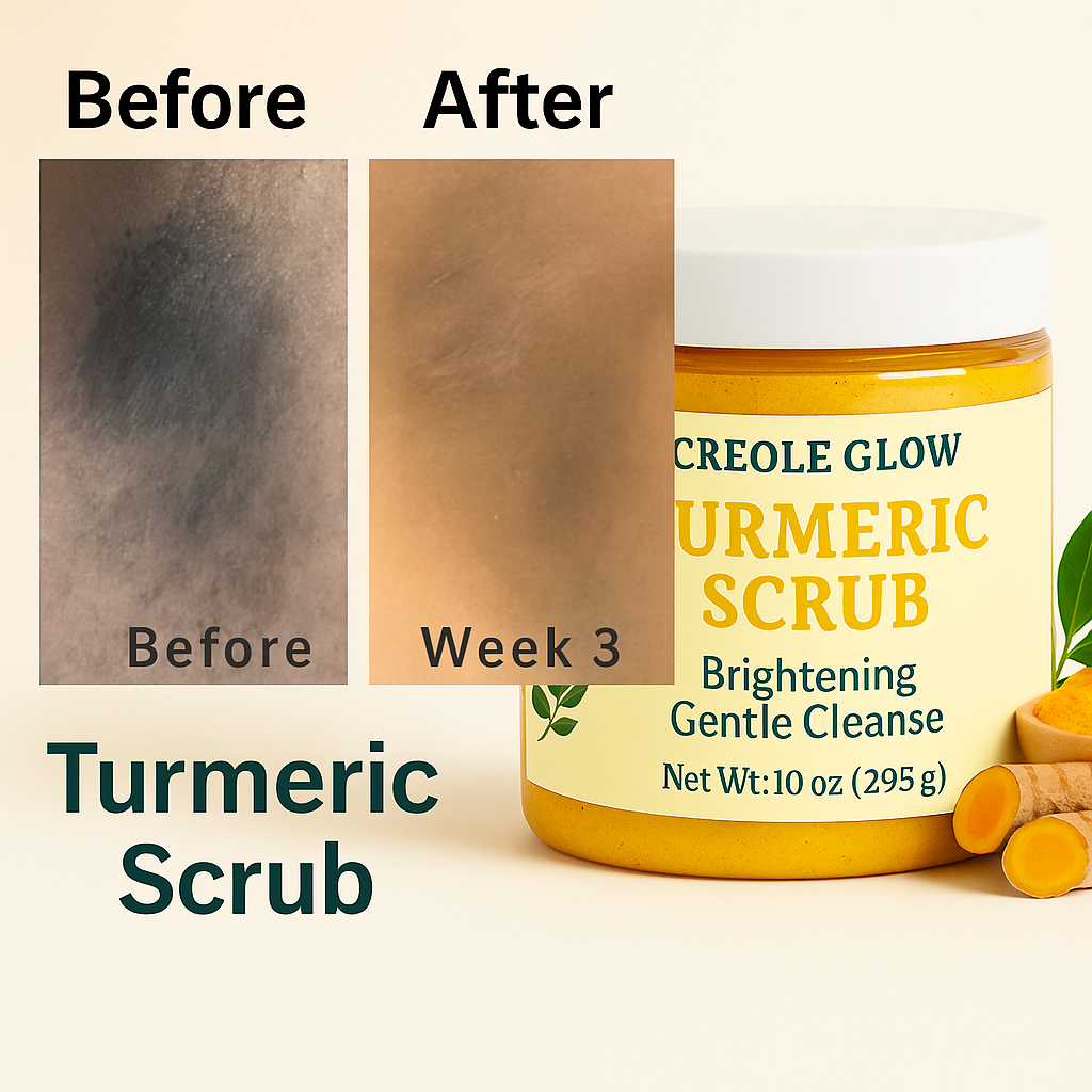 Creole Glow Turmeric Scrub – Brightening & Gentle Cleanser