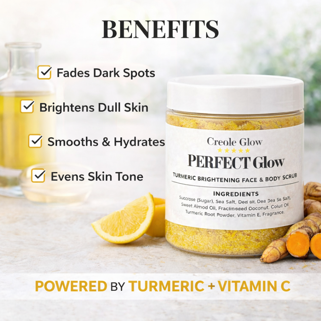 Creole Glow Turmeric Scrub – Brightening & Gentle Cleanser