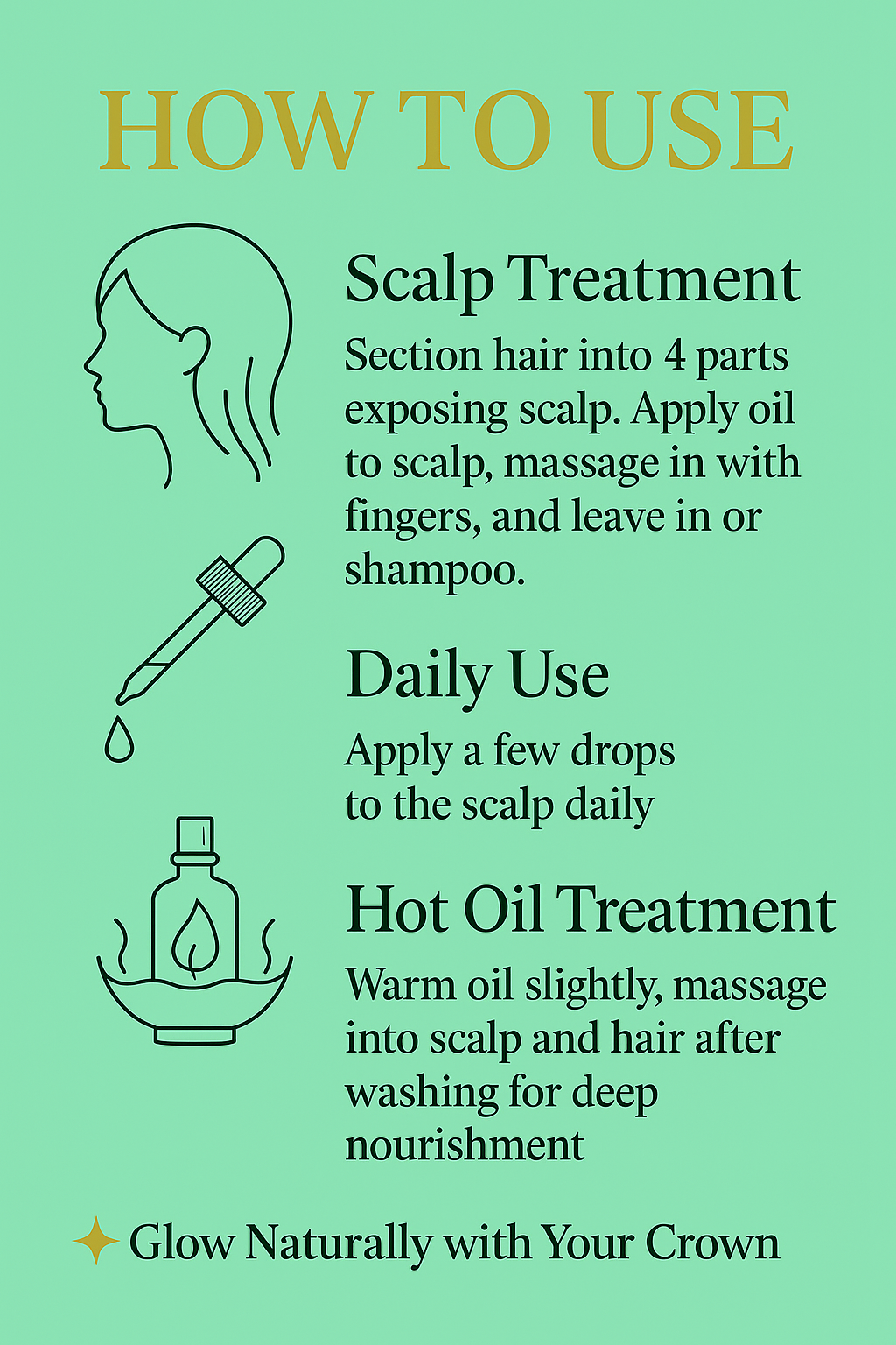 Creole Glow Pousse Vit Avurvedic Hair Oil With Bhringraj & 17 Rare Herbs With Rosemary oil and 4 Nourishing Oil For Hair Growth Help Control Hair Fall & Easy Hair Oil Applicator For Women and Men, 8 FI Oz