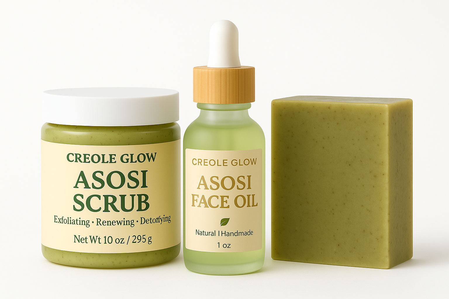 Creole Glow Asosi Skincare Bundle – Detox & Glow