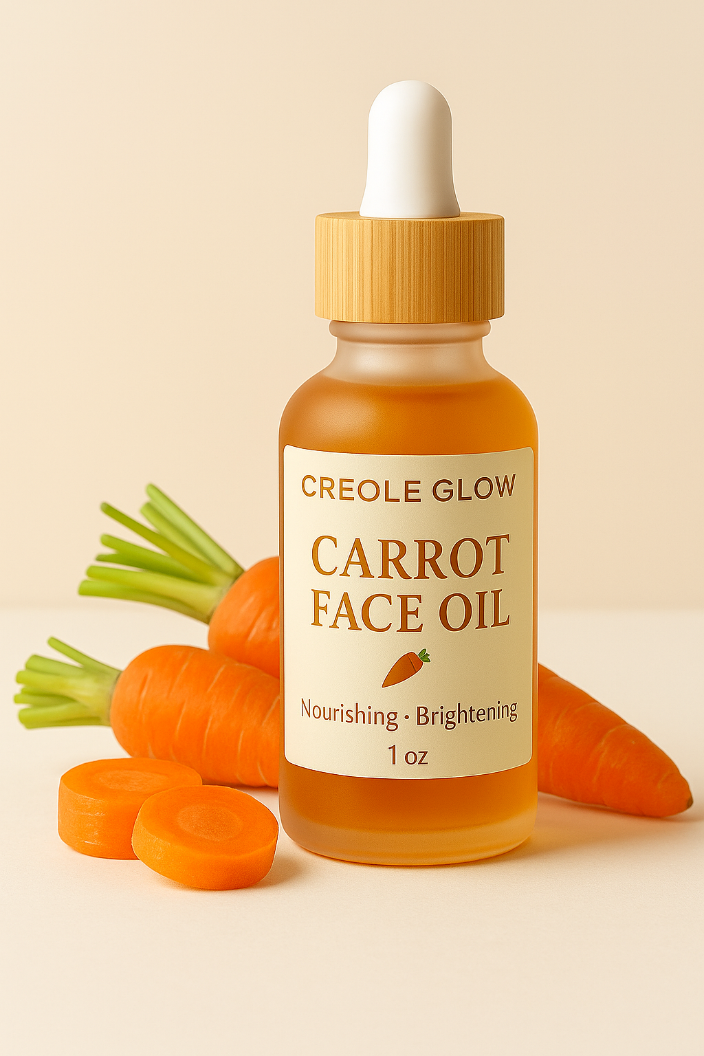 Creole Glow Carrot Face Oil | Nourishing & Brightening – 1 oz