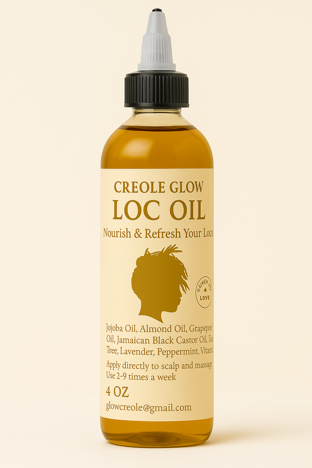 Creole Glow Loc Oil | Hydrating & Scalp Nourishment – 4 oz